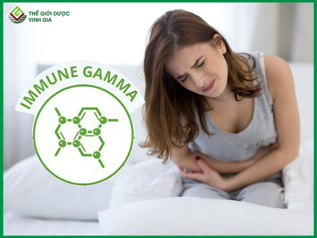 Sử dụng viên uống có chứa Immune Gamma để làm giảm các triệu chứng đau bụng dưới ở nữ giới