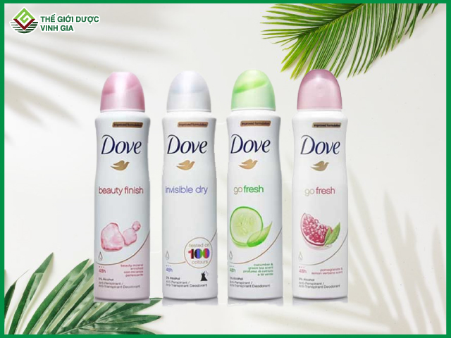 Xịt khử mùi Dove đa dạng, hiệu quả, giá cả phải chăng