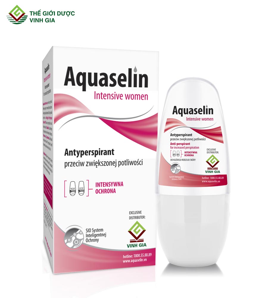 Lăn khử mùi dành cho nữ Aquaselin Intensive Women đến từ Châu Âu 50ml (màu đỏ hồng)