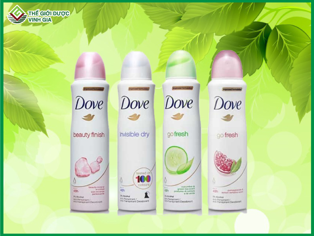 Dove là thương hiệu xịt khử mùi phổ biến hiện nay
