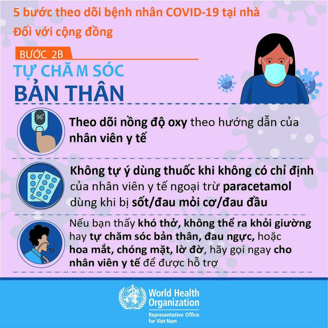 Người bệnh COVID-19 tự chăm sóc sức khỏe bản thân tại nhà: Theo dõi nồng độ oxy.