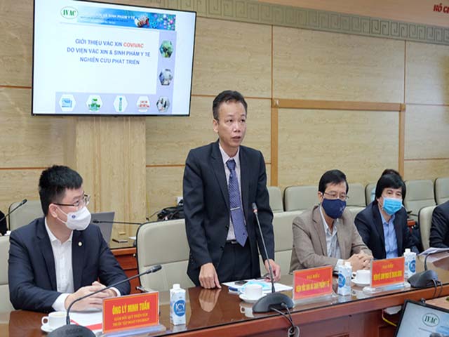 TS Dương Hữu Thái - Viện trưởng Viện Vắc xin và sinh phẩm y tế   Ảnh: Trần Minh